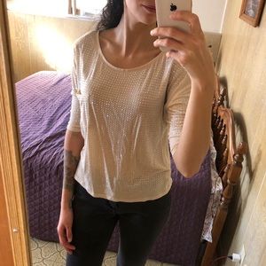 Haute Hippie sparkle studded blouse